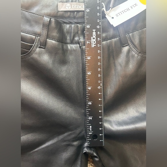 NWT Tractr Nami Pleather Flare Pants Size 10 - Picture 7 of 8